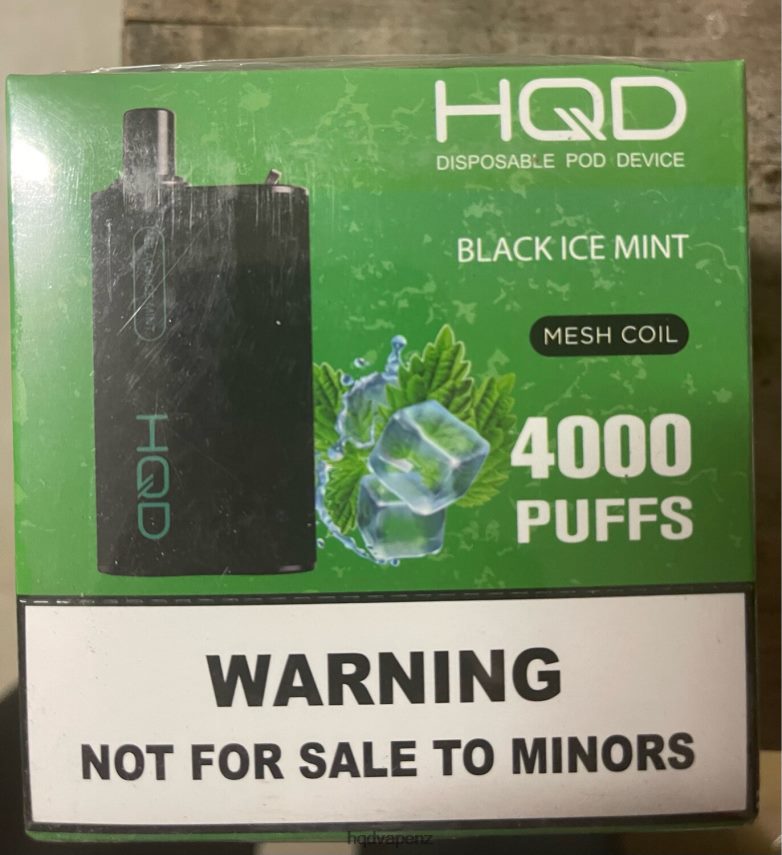 HQD Disposable Vape - HQD BOX 4000 PUFFS Black Ice Mint 4P608H108