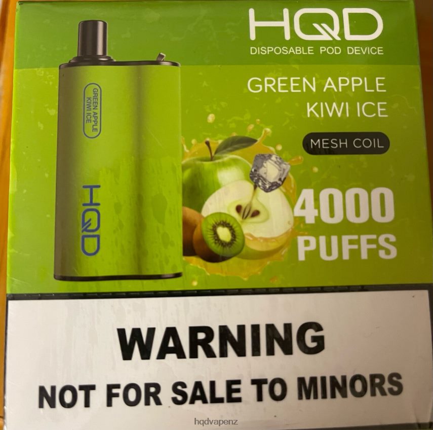 HQD Tech NZ - HQD BOX 4000 PUFFS Green Apple Kiwi Ice 4P608H82