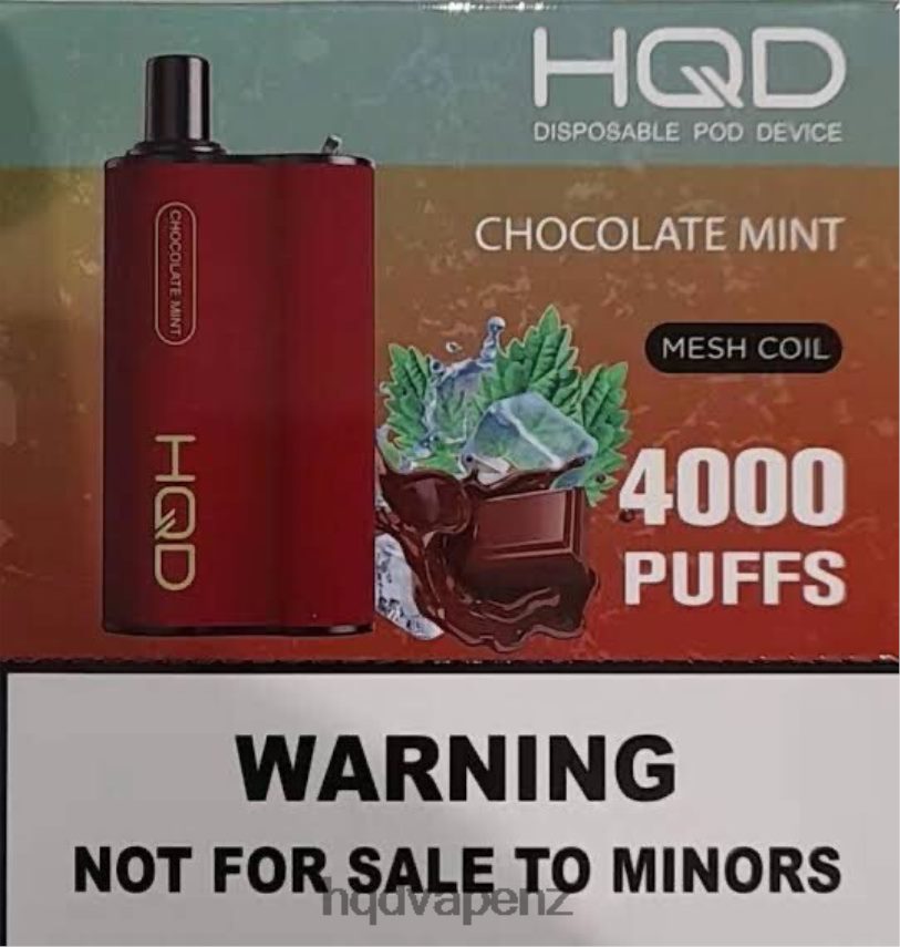 HQD Vape NZ - HQD BOX 4000 PUFFS Chocolate Mint 4P608H111