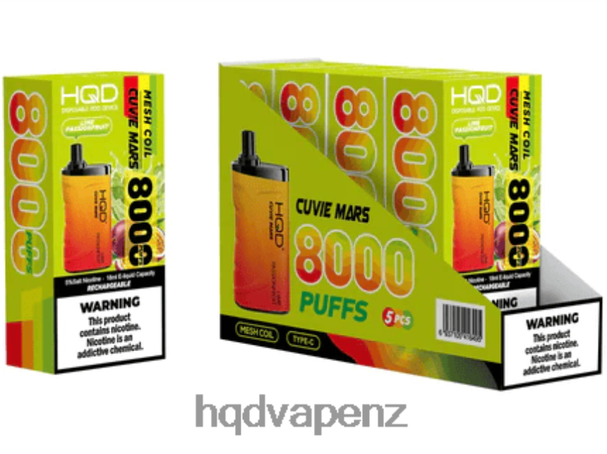 HQD Disposable Vape - HQD CUVIE MARS DISPOSABLE Lime Passion Fruit 4P608H208