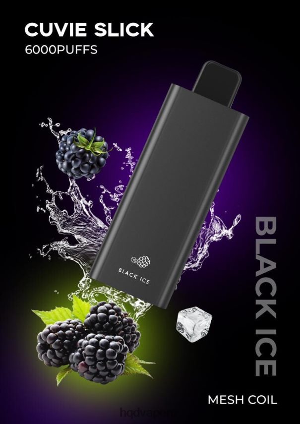 HQD Flavor List - HQD CUVIE SLICK 6000 PUFFS Slick Black Ice 4P608H39