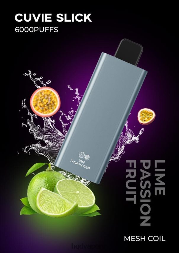 HQD Flavor List - HQD CUVIE SLICK 6000 PUFFS Slick Lemon Passion Fruit 4P608H29