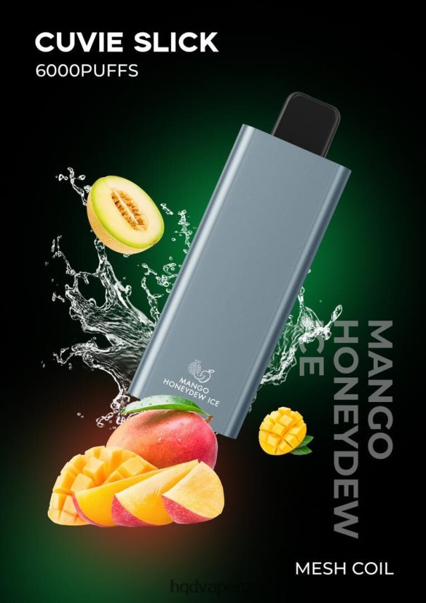 HQD New Zealand - HQD CUVIE SLICK 6000 PUFFS Slick Mango Honeydew 4P608H34