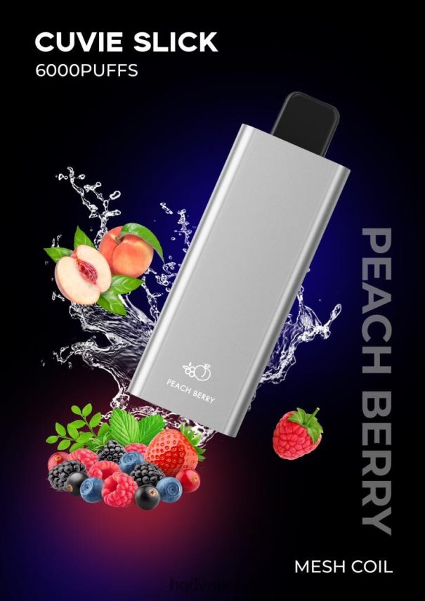 HQD Online - HQD CUVIE SLICK 6000 PUFFS Slick Peach Berry 4P608H26