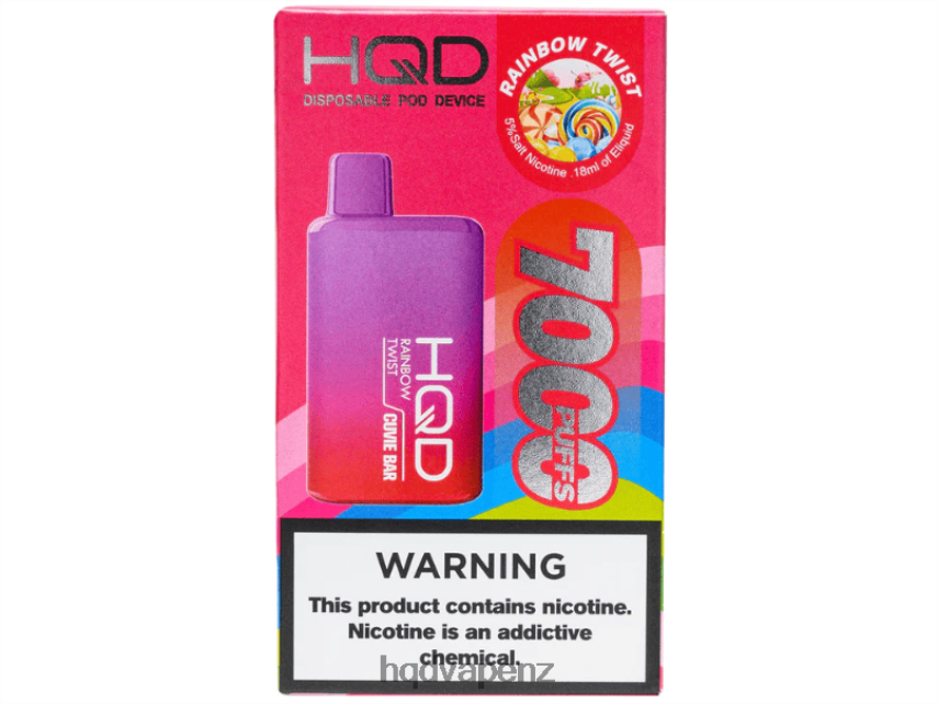 HQD Tech NZ - HQD CUVIE BAR DISPOSABLE Rainbow Twist 4P608H242