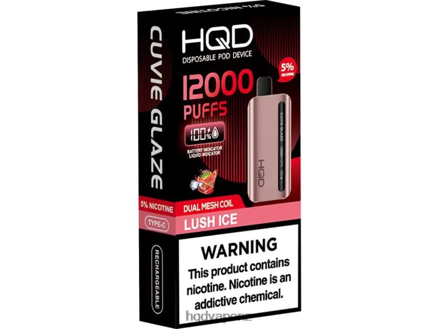 HQD Vape Factory - HQD CUVIE GLAZE DISPOSABLE VAPE 12000 Lush Ice 4P608H210