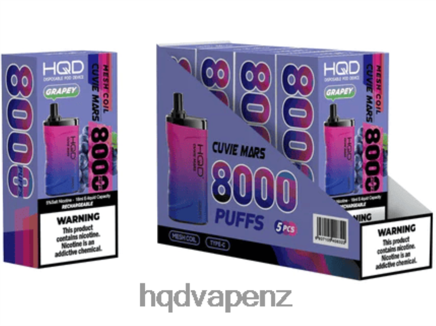 HQD Vape Factory - HQD CUVIE MARS DISPOSABLE Grapey 4P608H170