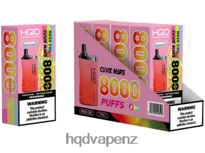 HQD Vape Factory - HQD CUVIE MARS DISPOSABLE Rainbow 4P608H240