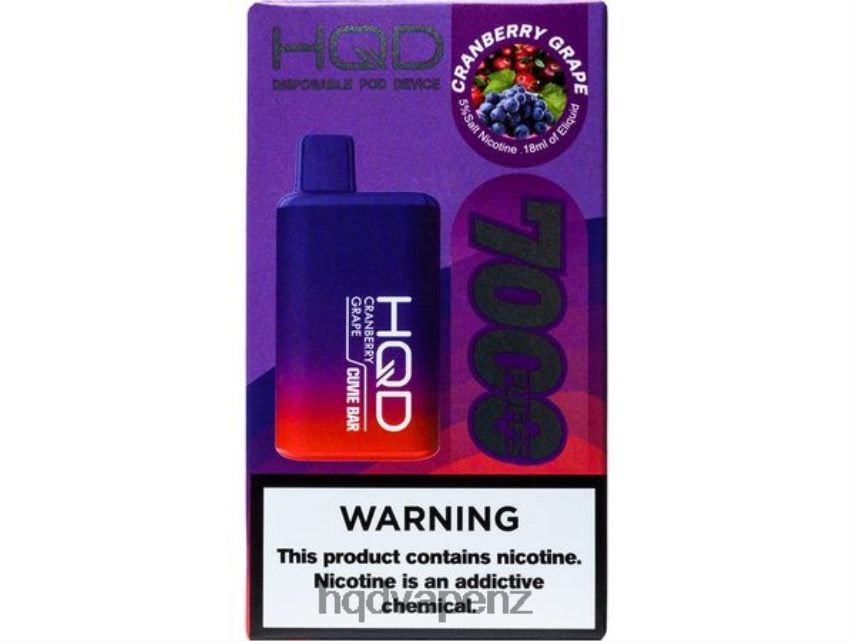 HQD Vape NZ - HQD CUVIE BAR DISPOSABLE Cranberry Grape 4P608H161