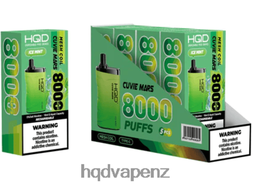 HQD Vape NZ - HQD CUVIE MARS DISPOSABLE Ice Mint 4P608H201