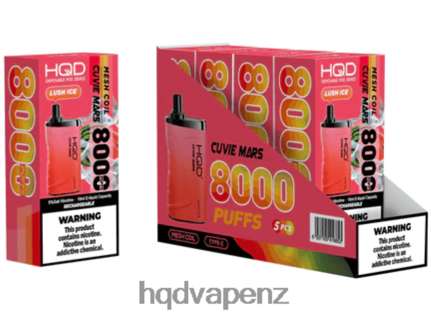 HQD Vape NZ - HQD CUVIE MARS DISPOSABLE Lush Ice 4P608H211