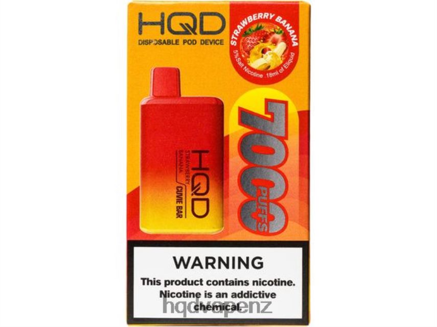 HQD Vapes NZ - HQD CUVIE BAR DISPOSABLE Strawberry Banana 4P608H253