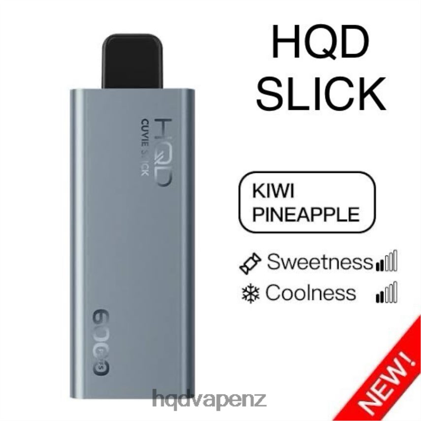 HQD Vapes NZ - HQD CUVIE SLICK 6000 PUFFS Slick Kiwi Pineapple 4P608H23