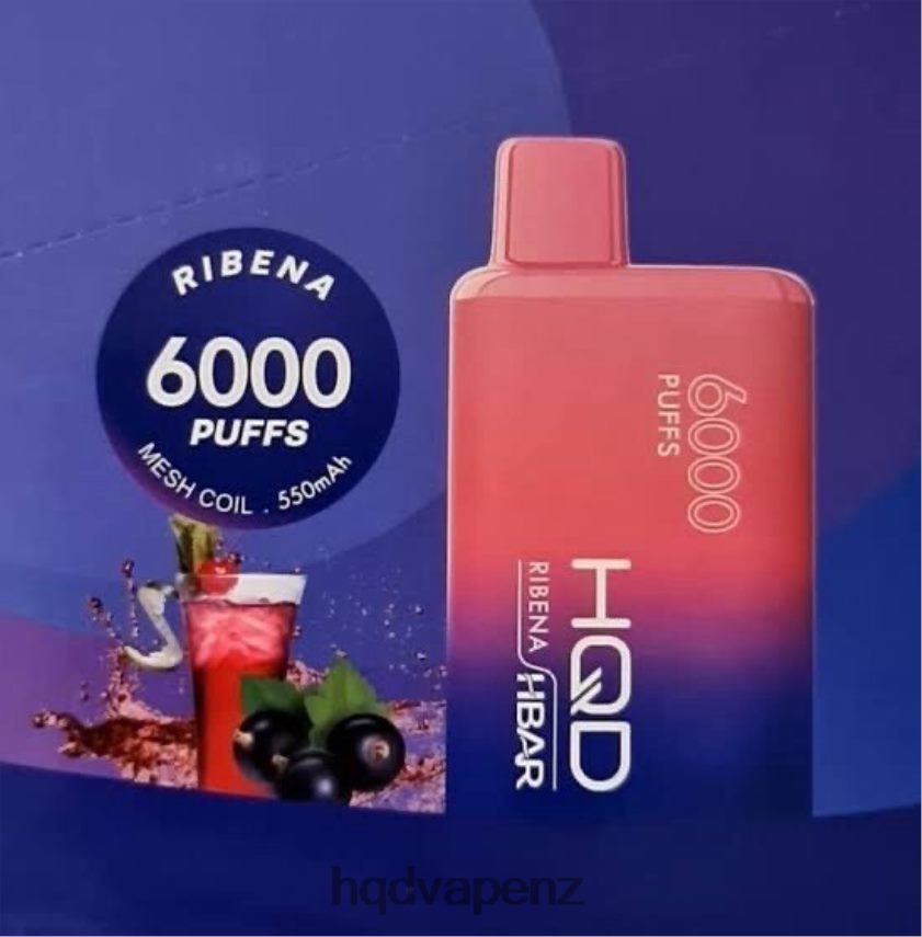 HQD Vapes NZ - HQD HBAR 6000 PUFFS Ribena 4P608H53